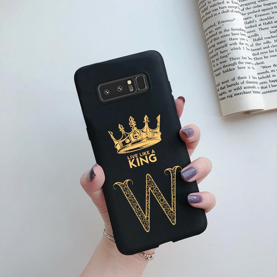 Чехол для Samsung Galaxy Note 8 Силиконовый Мягкий Милый Корона Буквы Чехол для Samsung Galaxy Note 8 Note8 SM-N950F Coque Capa fundas