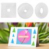 6Pcs Carbon Steel Die Cut Circular Rectangular Triangular Square Hexagonal Oval Cutting Dies for Scrapbooking Cardmaking