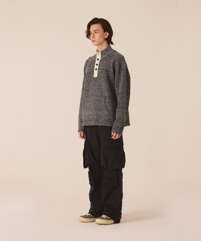 CUTZ Boucle Button Half-Neck Knit - 2 Colors