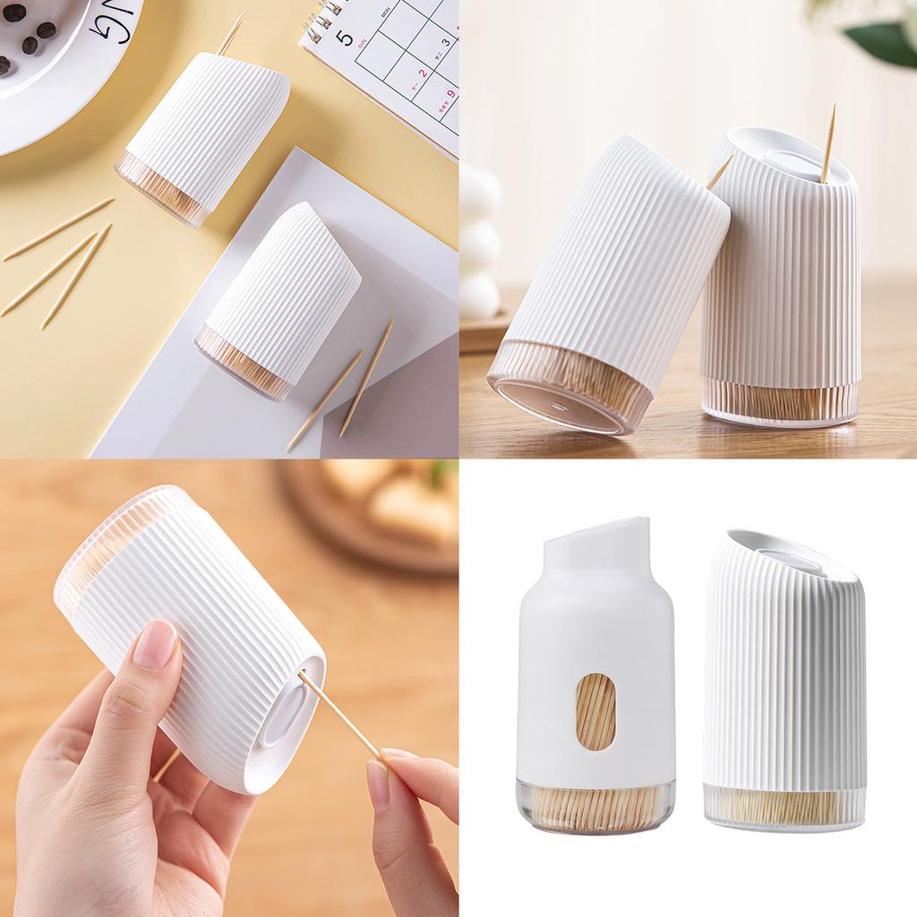 Elegant Toothpick Case Waterproof Toothpick Dispenser Dustproof Toothpick Box Plastic Material Toothpick Container