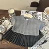 Korean Style Girls' Summer Polo Shirt & Pleated Skort Set - Trendy 2025