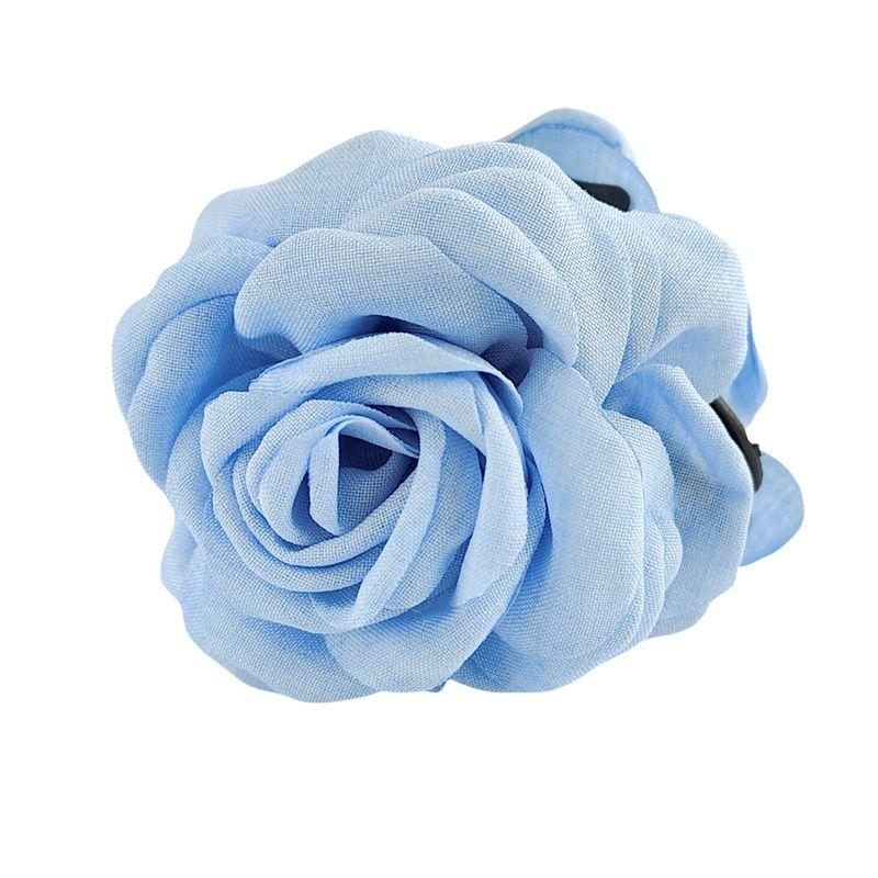 1pc Rose Fabric Flower Claw Clip, Amazon Popular Hair Accessory, Hair Tie, Ponytail Claw, Versatile Ball Head Claw Clip