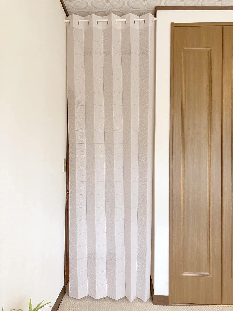 Гармошка Комнатная Тепловая Энергия Регулируемая 100 x 250 Цветок KL31139 Штора, Перегородка, Норэн, Блокирующая, Экономящая, Длина, см, Полоска, (Слоновая кость CM515)