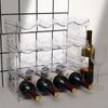 2Pcs Thickened Red Wine Rack Transparent Detachable Water Bottle Storage Rack Multi-layer Stacking Kitchen Cabinet Countertop