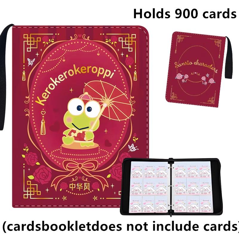 400/900pcs Sanrio Card Album Book Folder 4/9 Card Slots Collections Zipper Double Pocket Zipper Card Binder Holder