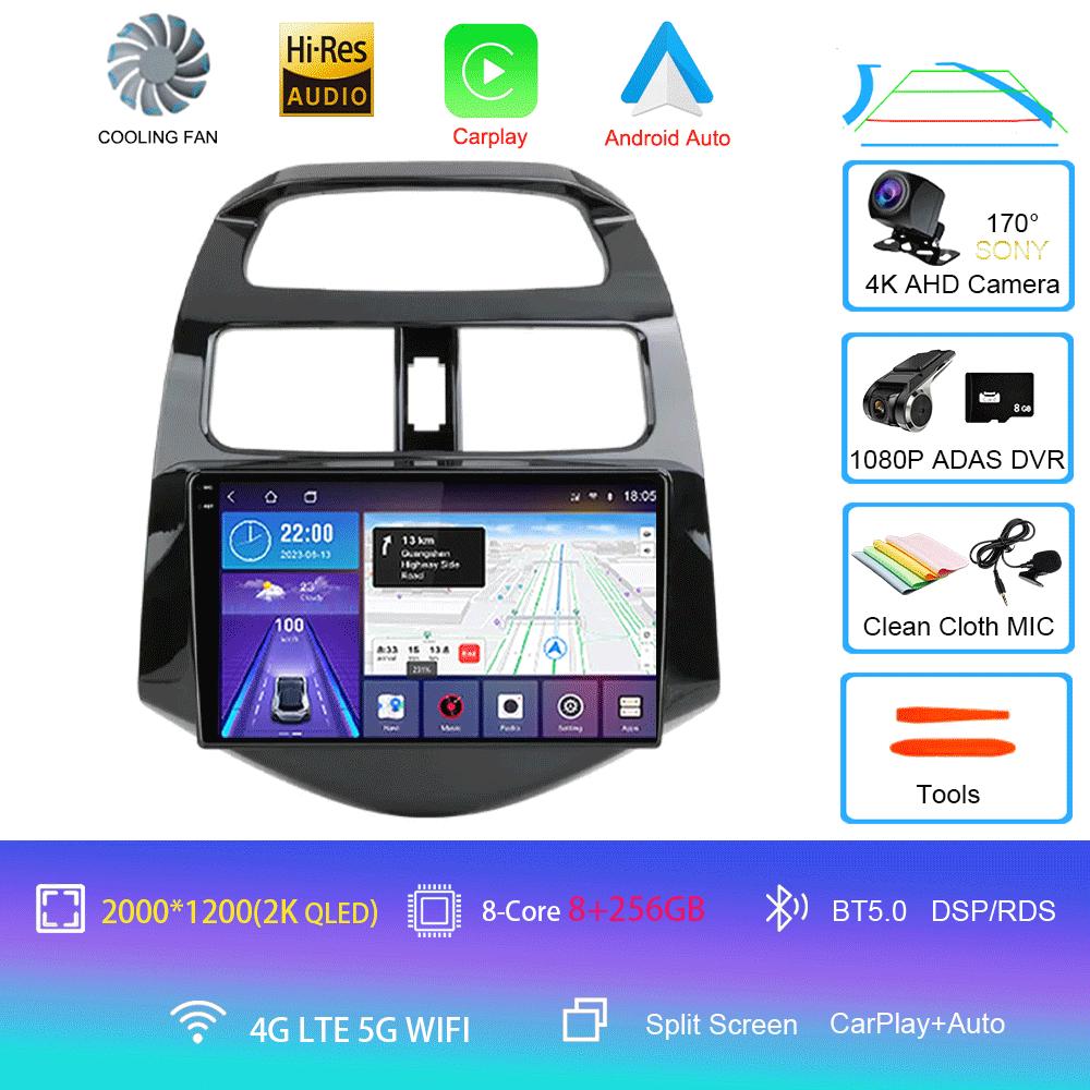 Android 14 Video Player Carplay Car Radio For Chevrolet Spark Beat Matiz Creative 2010 - 2014 Multimedia  GPS 2din Stereo