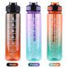 Мотивационная бутылка для воды 1000 мл, герметичные многоразовые бутылки для воды, большая емкость для путешествий на открытом воздухе, тренажерный зал, фитнес