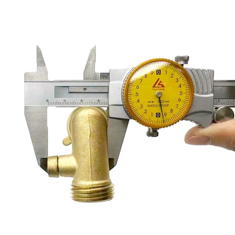 2 in 1 Angled Tap Connector 3/4 Rotating Brass Hose Adapter Convenient Water System Replacement Outdoor Tap Connector