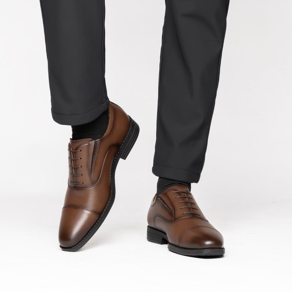 Foxsense Легкая Натуральная Кожа Деловая и Удобная для Туфель с Подкладкой и Формальный Размер Мужская Обувь, Водоотталкивающая, Дышащая,