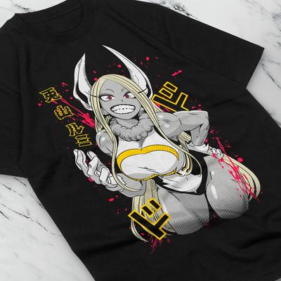 Футболка унисекс с изображением кролика Мирко, Руми Усагиямы и Мируко из BNHA MHA, все размеры, футболки с графическим принтом, одежда оверсайз для женщин.
