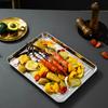 1 Set Stainless Steel Baking Tray with Mesh Rack Heavy Duty Non-stick Heat Resistant Food Grade Rectangle Bakeware Kitchen Supplies