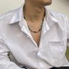 Jewelry Men's Versatile Design Color Necklace Fashion Simple Personality Stitching Beads Clavicle Chain.