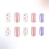 Square Press On Nails Glossy Designs Fake Nails Stick On Nails In 12 Sizes French Nails Tips for DIY Nail Art Decors