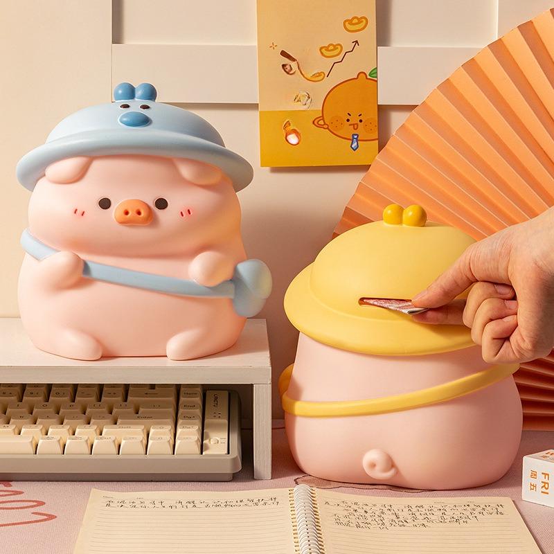 Creative Animal Shaped Piggy Bank with Adhesive and Anti Drop Function, Large Capacity for Storing and Receiving Gifts