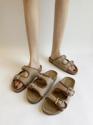 Модная обувь Женская 2025 Тапочки Летняя платформа Сланцы Женские Пляжные пантофли Сабо Новые шлепанцы Ретро обувь Тапочки Женские Летние Сланцы Ф