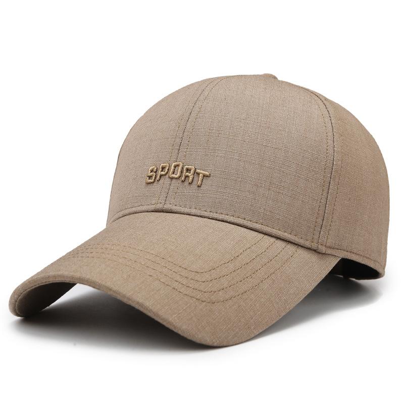 Fade-resistant hats for middle-aged and older men: new-style long-brimmed baseball caps for sun protection and a youthful, fashionable look