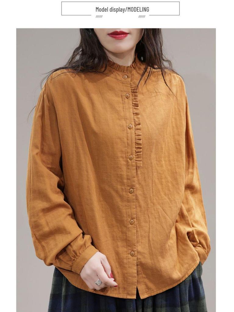 Women's Summer Lace Blouses – Elegant, Loose-Fit, Long-Sleeve Tops In Plus Sizes