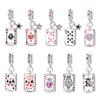 New In Original Charm Copper Poker Charms Bead Fit 3Mm Original Women Bracelet Necklace Diy Fine Jewelry Gift