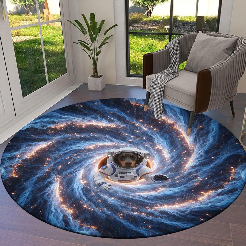 Black hole Round Area Rug,Carpet Rug for Living Room Bedroom Sofa Playroom Decor,Non slip Floor Mat