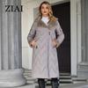 Winter Women Parka Fur Collar Hood Belt Thick Warm Overcoat Fashion Long Down Jacket Quilted Coat Female Clothing ZR-20695