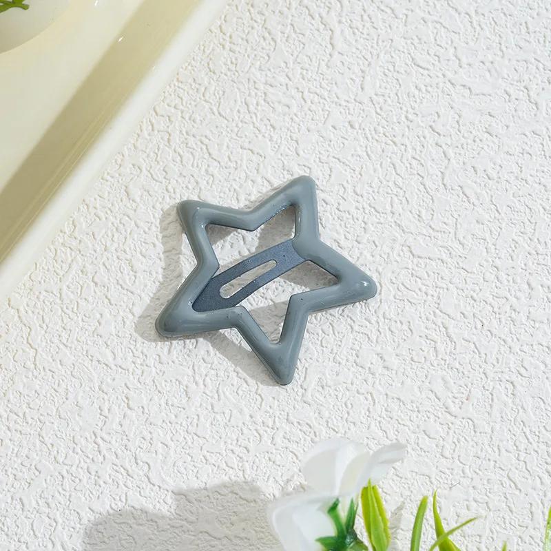 10 шт./набор Милые красочные заколки для волос в виде звезд для девочек, детей. Прекрасное украшение для волос, заколки, детские аксессуары для волос.