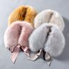 1PC Cold Proof Outdoor Windproof Plush Collar Solid Color Winter Warm Soft Mufflers Short Ribbon Faux Fox Fur Scarf Shawl