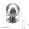 Шарообразная дверная ручка цвета нержавеющей стали Oryx