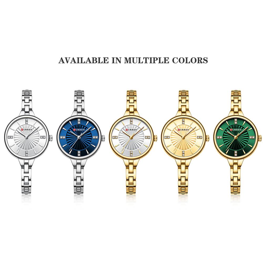 CURREN Luxury Woman Wristwatch Elegant Waterproof Stainless Steel Watch for Ladies Dress Diamond Quartz Women's Watches Reloj