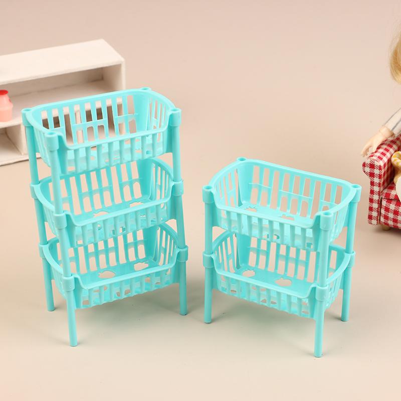 5 шт. Мини Штабелируемые Корзины для Хранения Модель 1/12 Мебель для Кукольного Домика Украшение Кукольный Дом Кухонный Декор Аксессуары