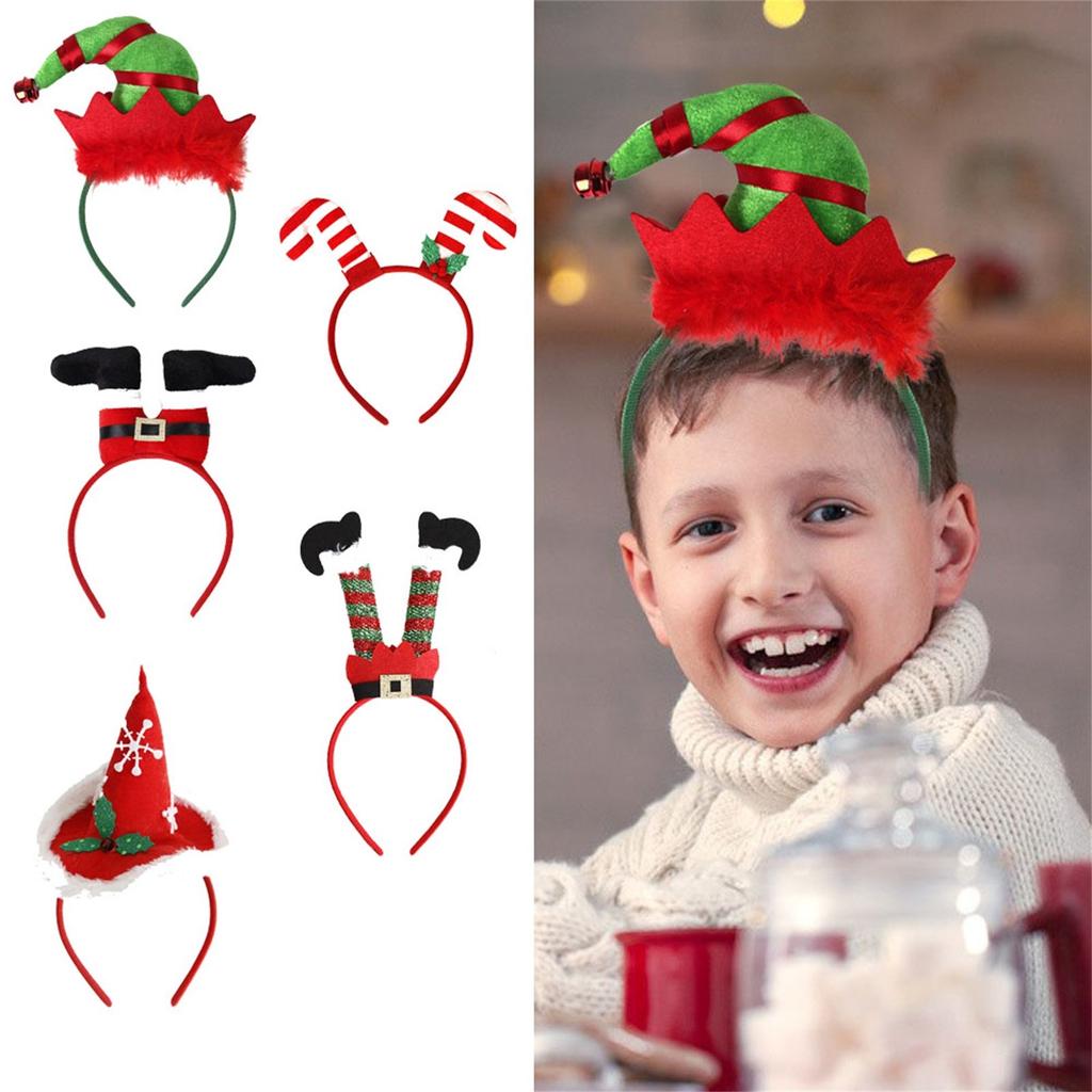Christmas Hat Headband Sequined Hat Headband Christmas Day Decoration