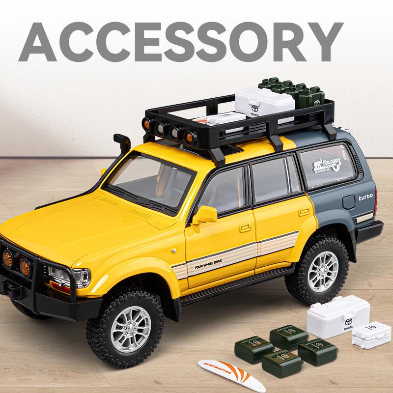 1/24 Toyota Land Cruiser LC80 внедорожник литой игрушечный автомобиль модель звук и свет детские игрушки коллекционные подарки на день рождения