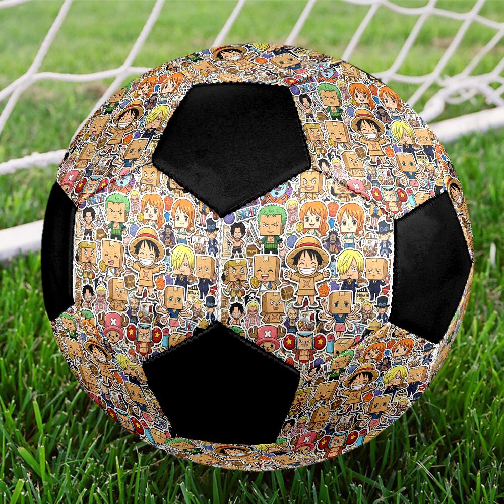 1pc One Piece Football Soccer Ball Size 5 Indoor Soccer Ball Fashion Colorful Backyard Game -Great For Sports Fans Gift HE72