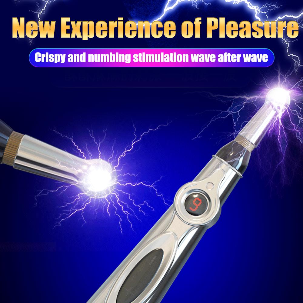 Electric Shock Stick Nipples Clitoris Penis Stimulation Adult Games Masturbation Stick Flirt Erotic Sex Toys For Women Men