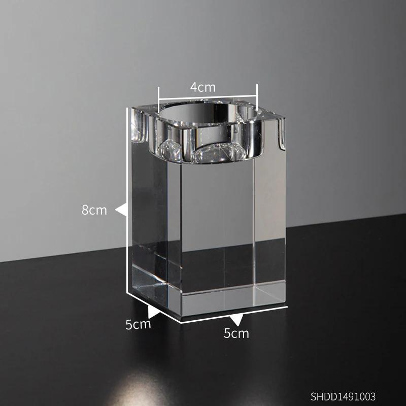 Скандинавское хрустальное стекло Креативные романтические подсвечники для обедов, ужинов и свадебных столов Украшения Настольный подсвечник