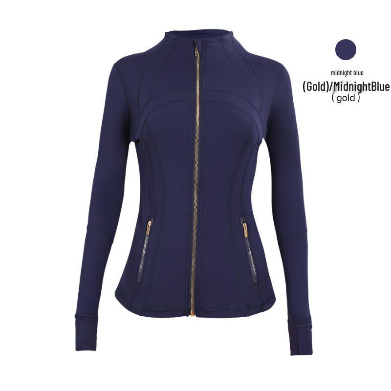Lulu Gold Label DF Йога Лонгслив Стойка Воротник Беговая Куртка