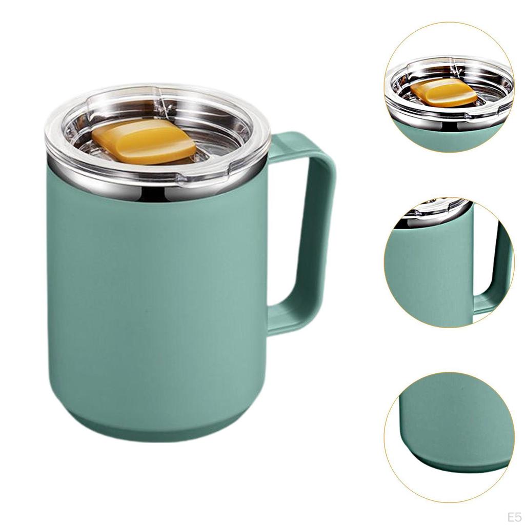 Кофейная кружка термос многоразовый двойной стенки герметичный с раздвижной крышкой для путешествий на вечеринку