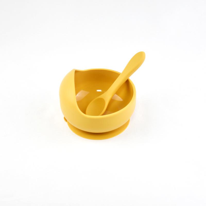 Силиконовая детская миска для самокормления, тренировочная миска-улитка для младенцев, набор с присоской против падения, с набором ложек, детская посуда для кормления