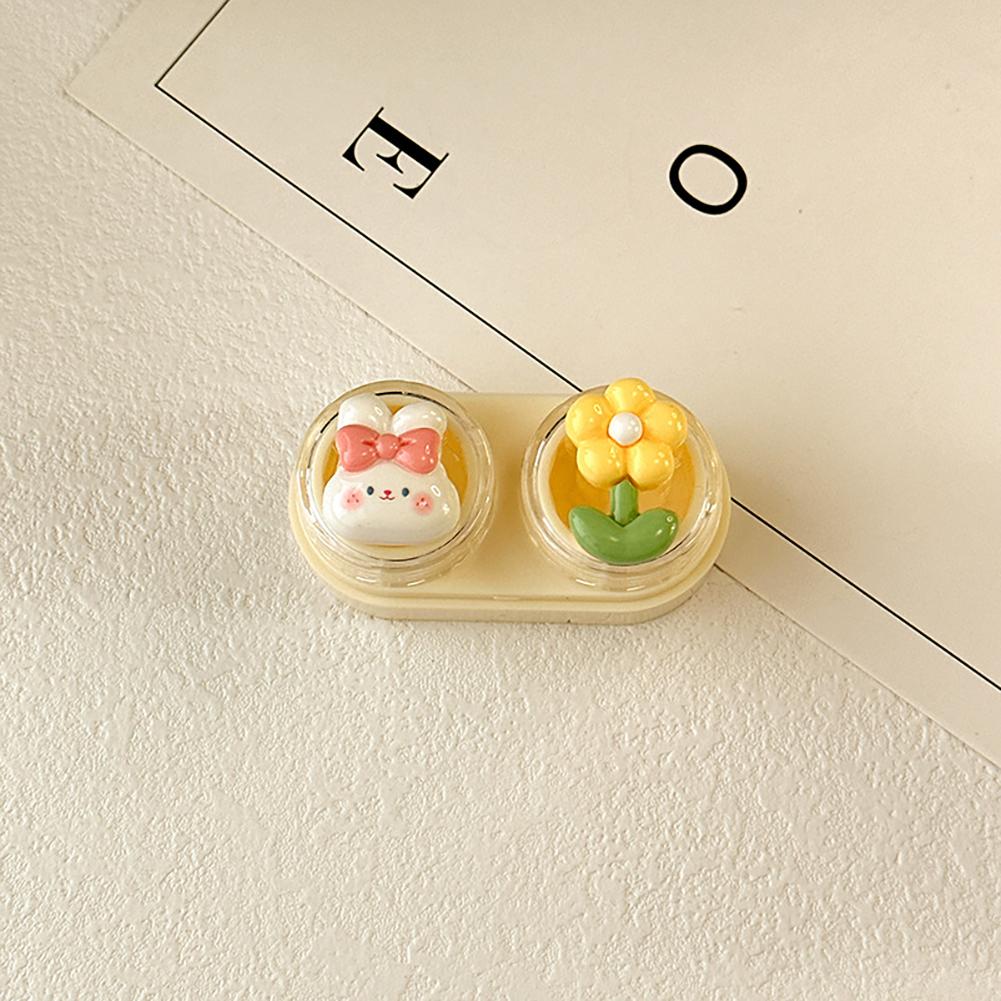 Cartoon Creative Drawer Style Contact Lens Case Compact Portable Contact Lens Care Box Multicolor Contact Lens Companion Box