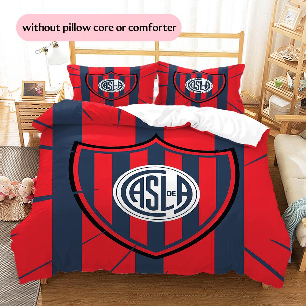 Club Atlético San Lorenzo de Almagro Pattern Bedding Quilt Set Home Decoration Gift (1 * duvet cover + 2 * pillowcase without core)