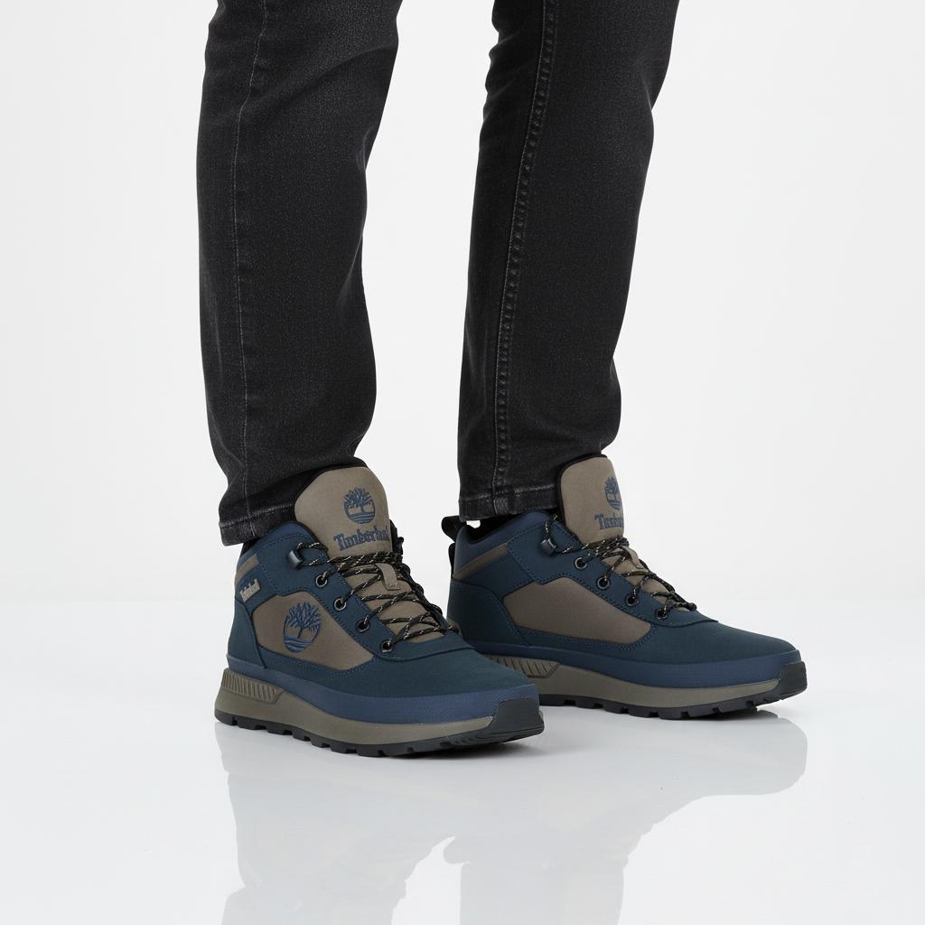 Timberland Ботинки Field Trekker Mid - Мужская обувь ботинки кроссовки Сине-бежевый TB0A6DKN-W06 ОРИГИНАЛ