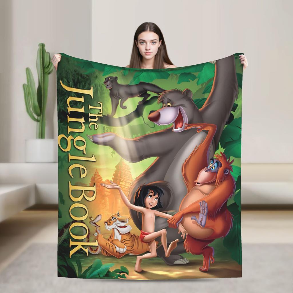 The Jungle Book Super Soft Blankets Picnic Plush Bedding Throws Street Trend Bedroom Flannel Bedspread Sofa Bed Cover