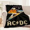 Rock Band A-AC D-DC Back In Black Blanket Plush Nap Sofa rug for Living Room Warm Office Bedroom Birthday Home Travel Kid Gifts