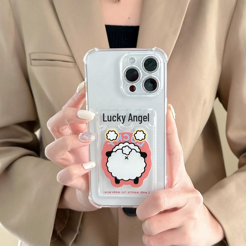 Чехол Zhitai для Apple iPhone 14 со смешным мультяшным дизайном, совместимый с iPhone 13/15 Pro, силиконовый держатель для карт для iPhone XR