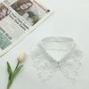 White Fake Collar for Women Shirt Blouse Necklace Candy Color False Collar Handmade Beads Detachable Sweater Collars Decor