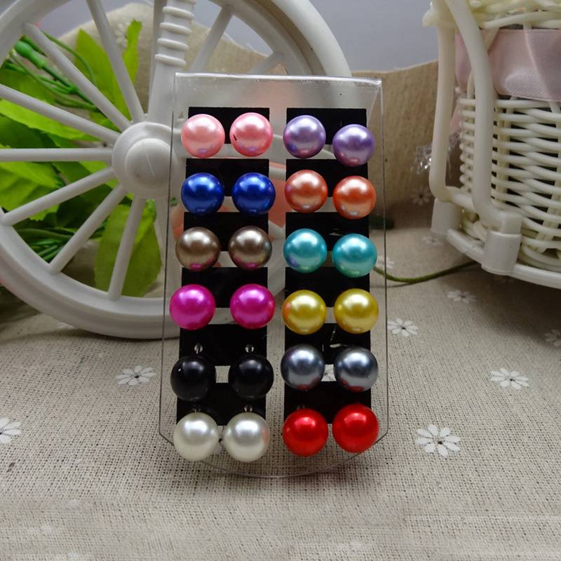 Булавка-гвоздик, шарик, железо, простые серьги, ювелирные изделия, пластик, искусственный жемчуг