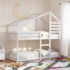 VidaXL Bunk Bed with White Roof 90x190 Cm Solid Pine Wood, Bed, Bed Frame, Loft Bed, Bedroom Furniture, 3281973