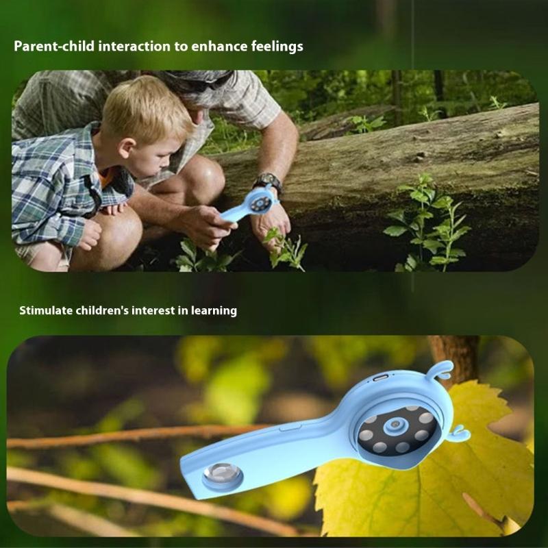 Microscope With 500X Magnification 2Inch Display Screen Easy Operation For Children Scientific Observation