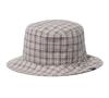 Extra Large Plaid Bucket Beige Hat, Men's,