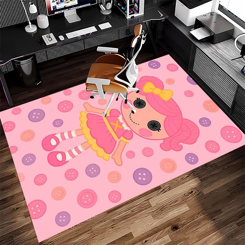 1 шт. Ковер с принтом Lalaloopsy - Мягкий, Моющийся, Нескользящий Коврик для Помещений для Офисных Стульев, Гостиной, Домашнего Офиса, Декоративный Ковер