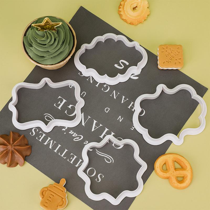 Винтажная рамка-табличка, набор формочек для печенья, пластиковые формы для печенья, инструменты для украшения торта, форма для печенья